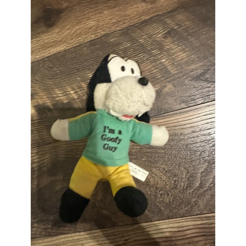 Vintage Knickerbocker Disney Plush "I'm a Goofy Guy" Beanbag Doll, 1960s Good‎